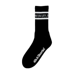 40'S AND SHORTIES OLD SCHOOL SOCKS -BLACK