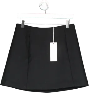 Arket Black Wool Blend Mini Skirt UK 10