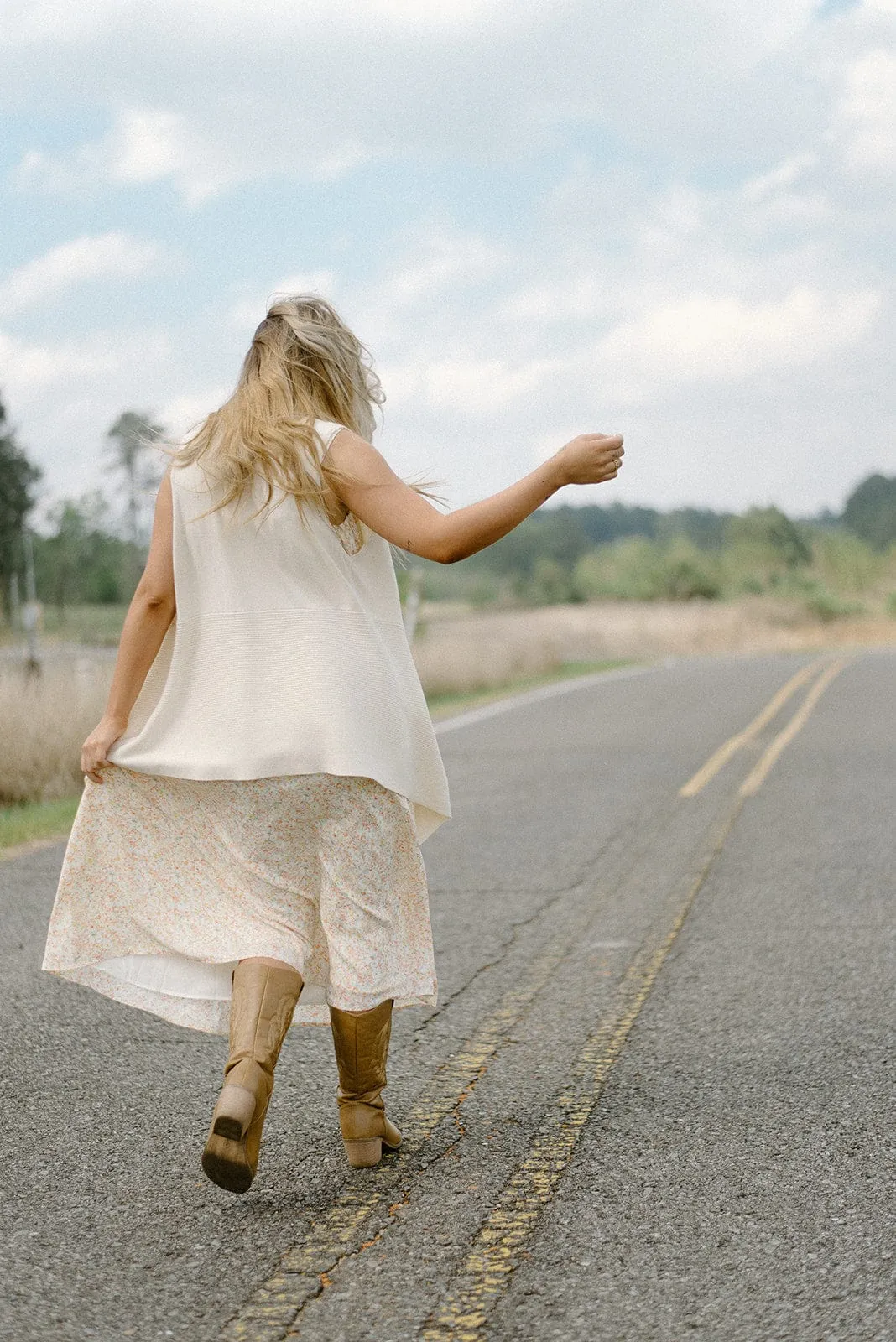 Beige Knit Sleeveless Cardigan