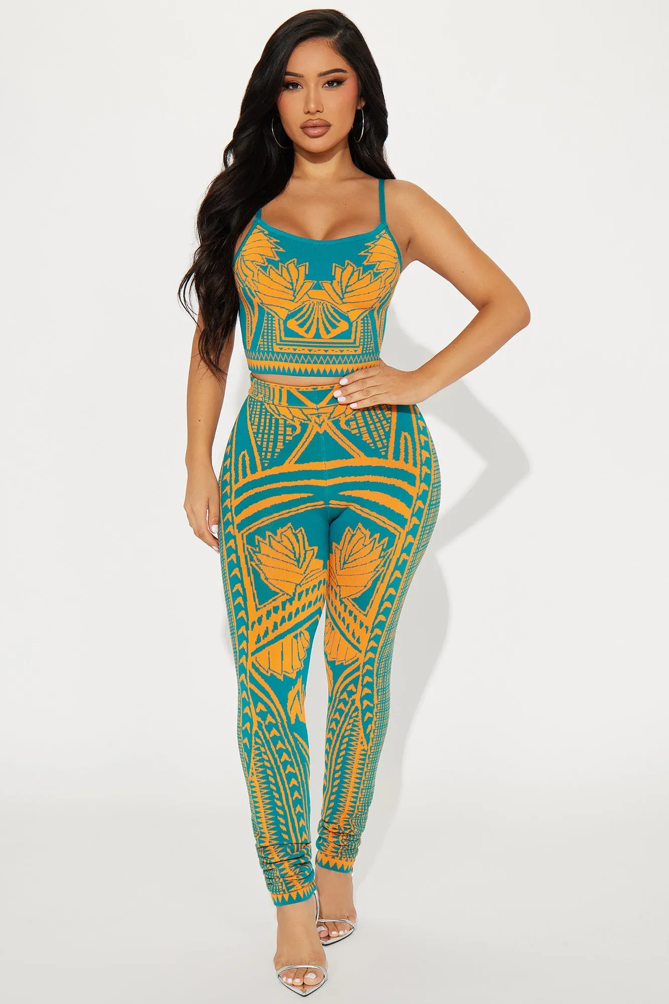 Best One Here Legging Set - Teal/combo