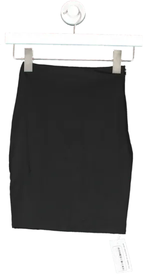 BOA Black Stretch Mini Skirt UK XS