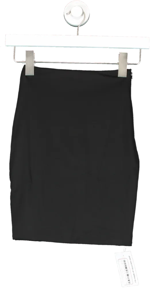 BOA Black Stretch Mini Skirt UK XS