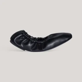 Carla | Black Vegan Nappa - Ballet Flats