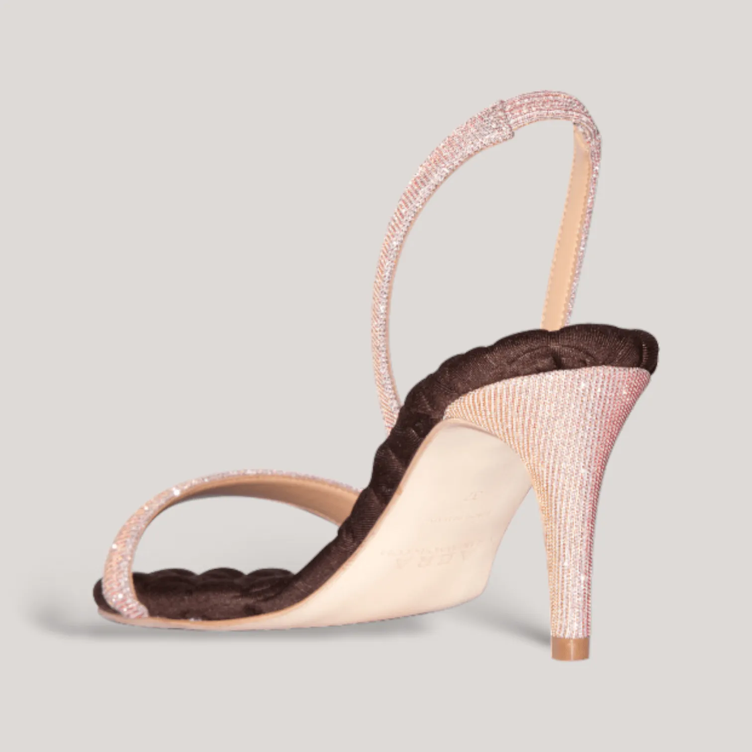 CLAUDIA | Pink Lurex - Slingback Sandals