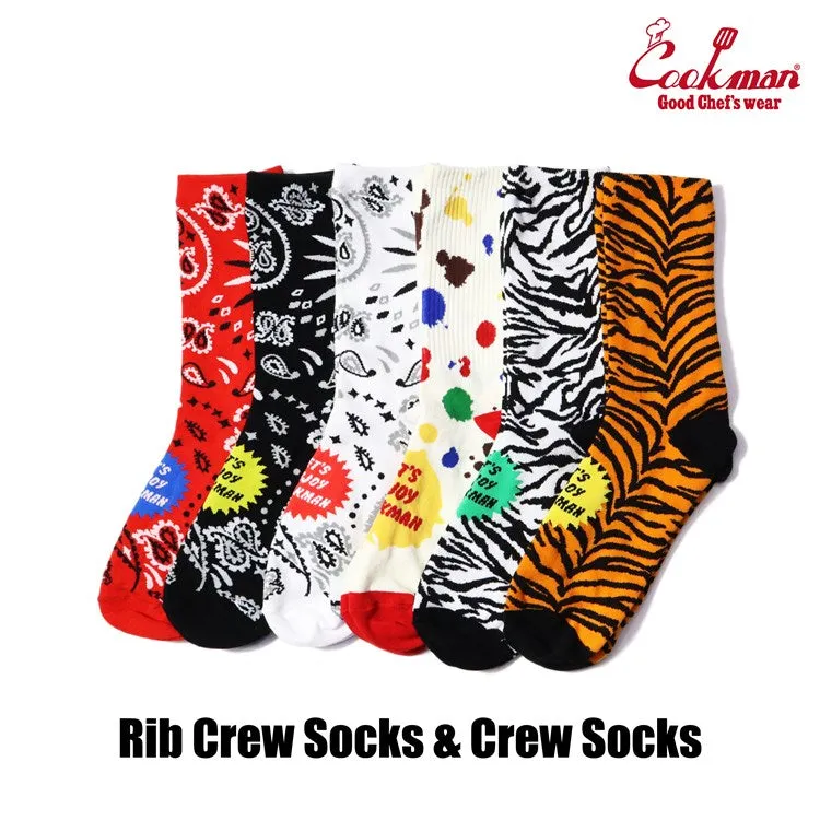 Cookman Crew Socks - Paisley : Black