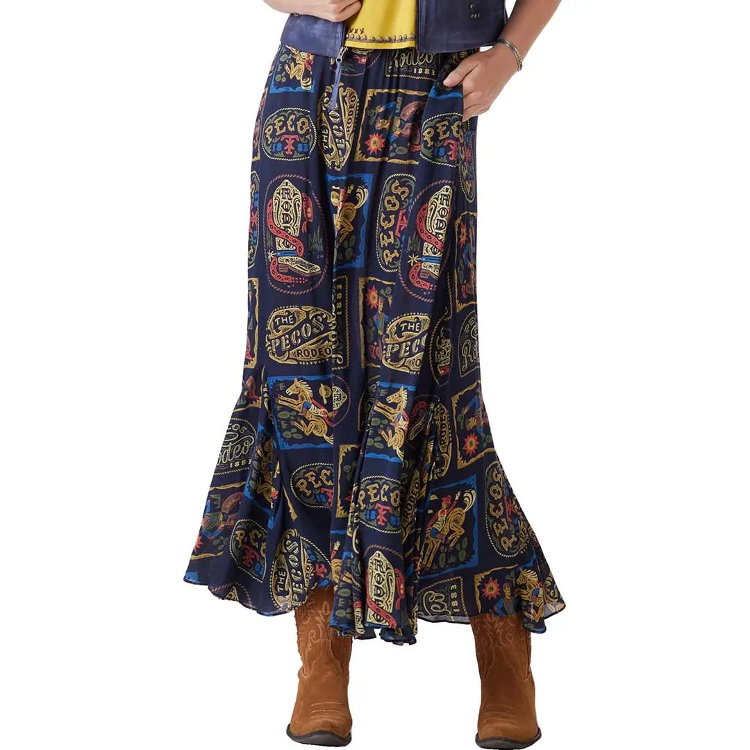 Double D Ranch Womens Stylish Riggin Maxi Skirt - Western-Inspired Fashion with a Flattering Fit