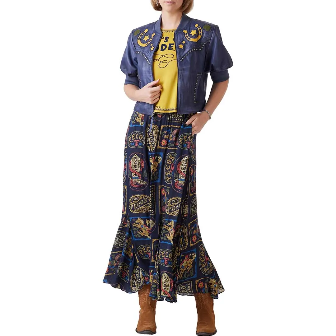 Double D Ranch Womens Stylish Riggin Maxi Skirt - Western-Inspired Fashion with a Flattering Fit