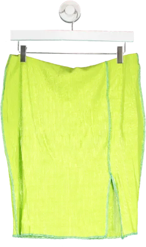 Fashion Nova Lime Green Live On The Edge Mini Skirt UK XL