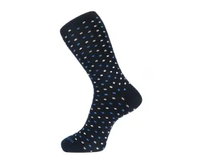 Fortis Green Men's Socks in Navy Microdots