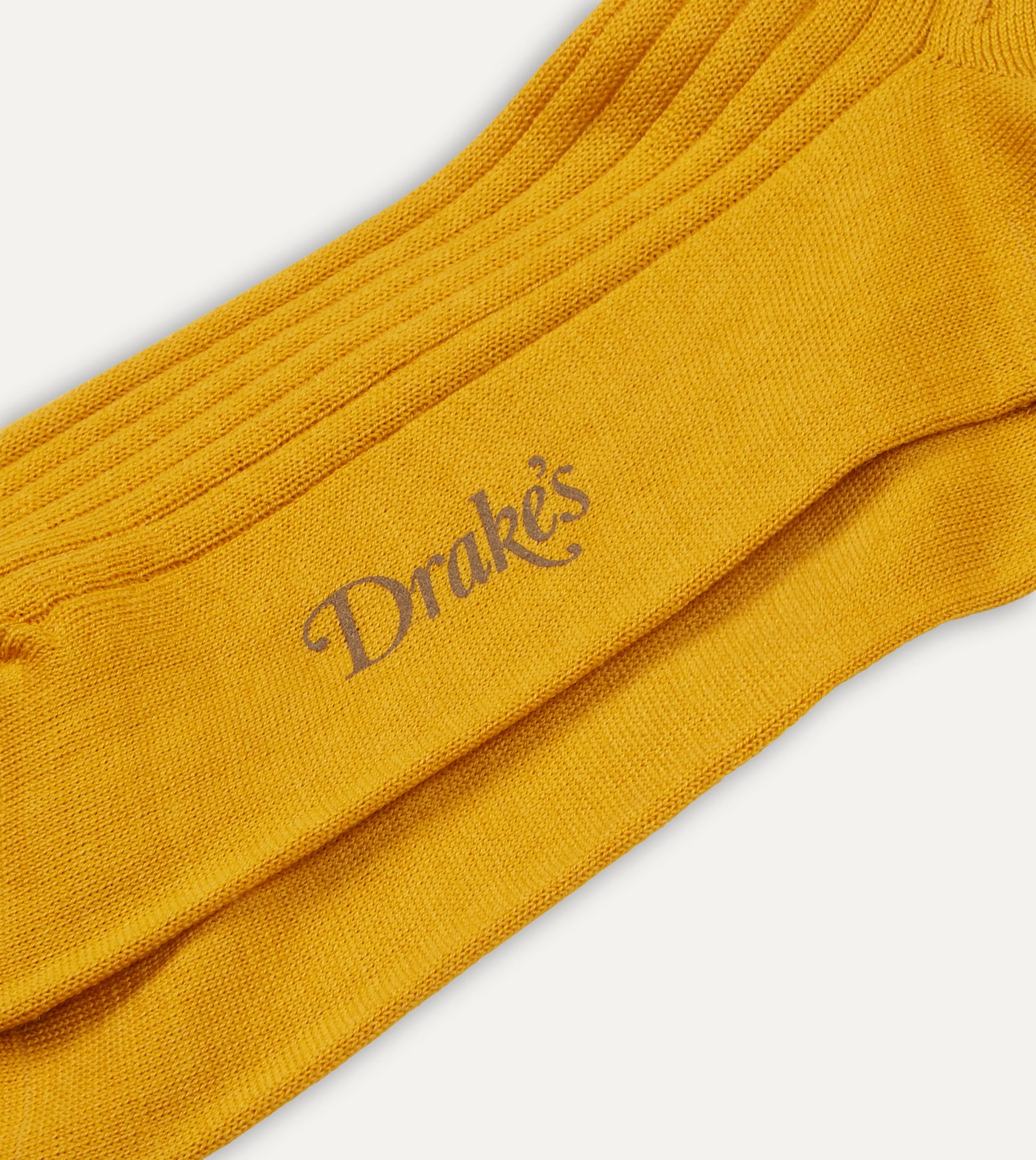 Gold Wool Over-the-Calf Socks