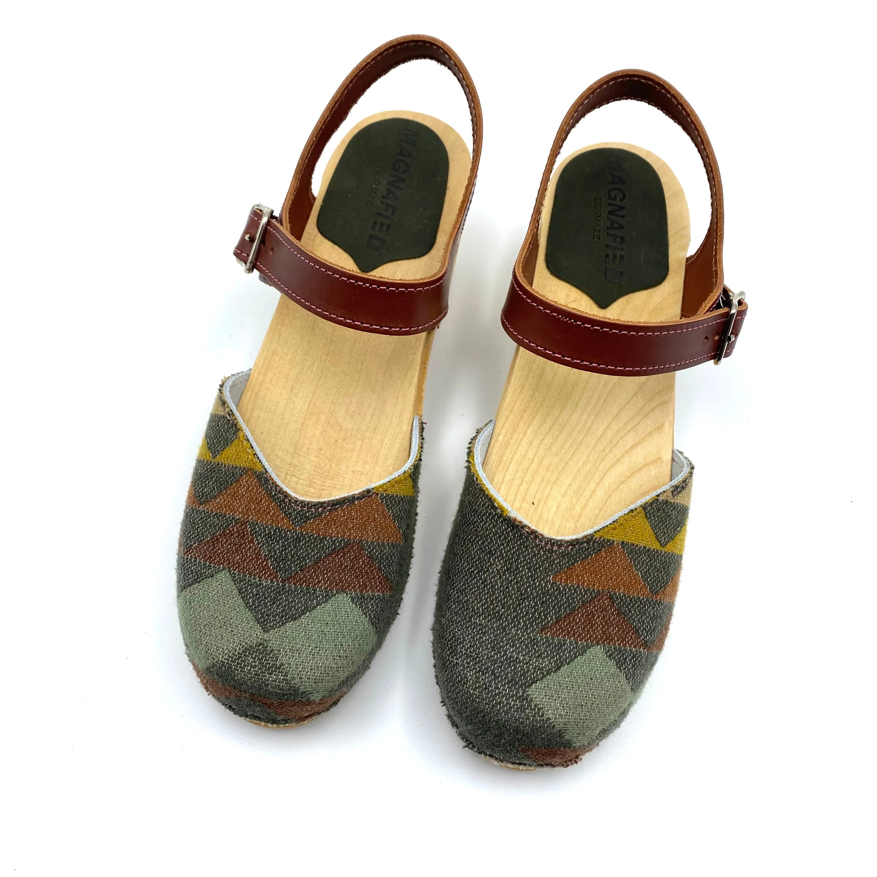 Ida Mid-heel Clogs | Adobe Green