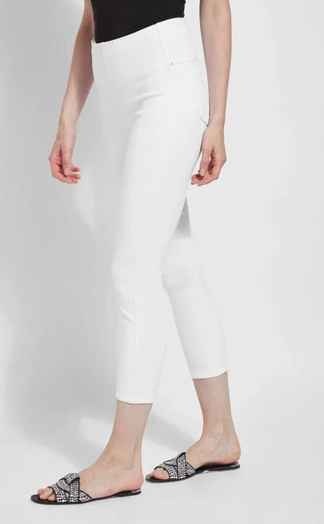 Lysse Toothpick Denim Crop - White