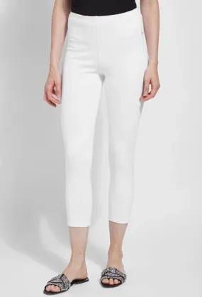 Lysse Toothpick Denim Crop - White