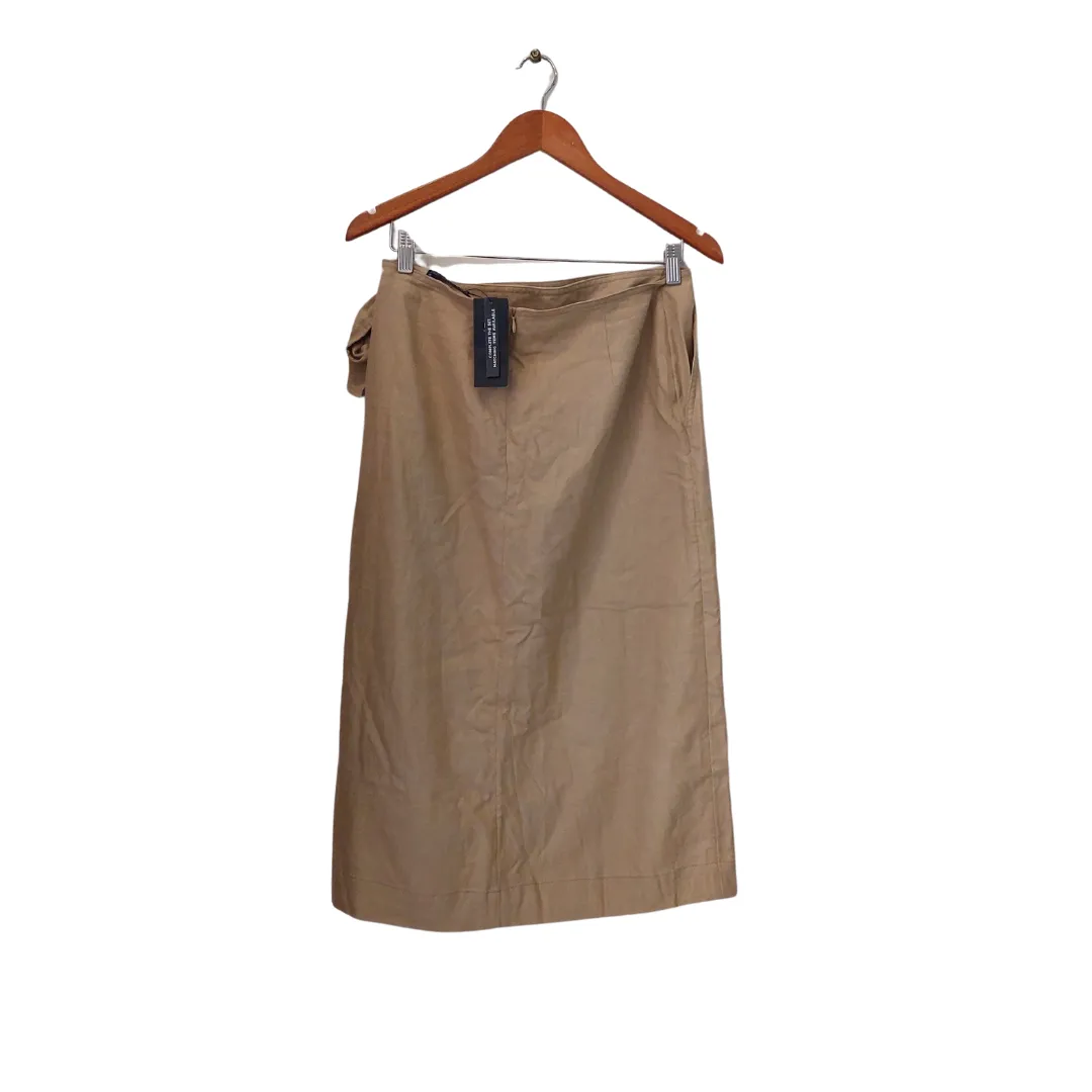 Marks & Spencer Khaki Side Tie Midi Skirt | Brand New |