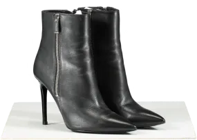 MICHAEL Michael Kors Black Leather Zip Detail Pointed Toe Ankle Boots Us6 UK 3 EU 36 👠