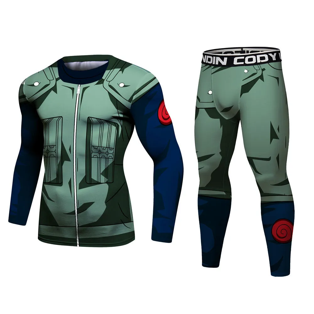 Naruto 'Kakashi' Elite Long Sleeve Compression Rash Guard Set