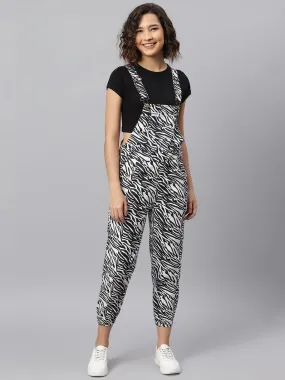 NaughtyDungaree® ZEBRA PRINT WOEMEN'S DUNGAREE