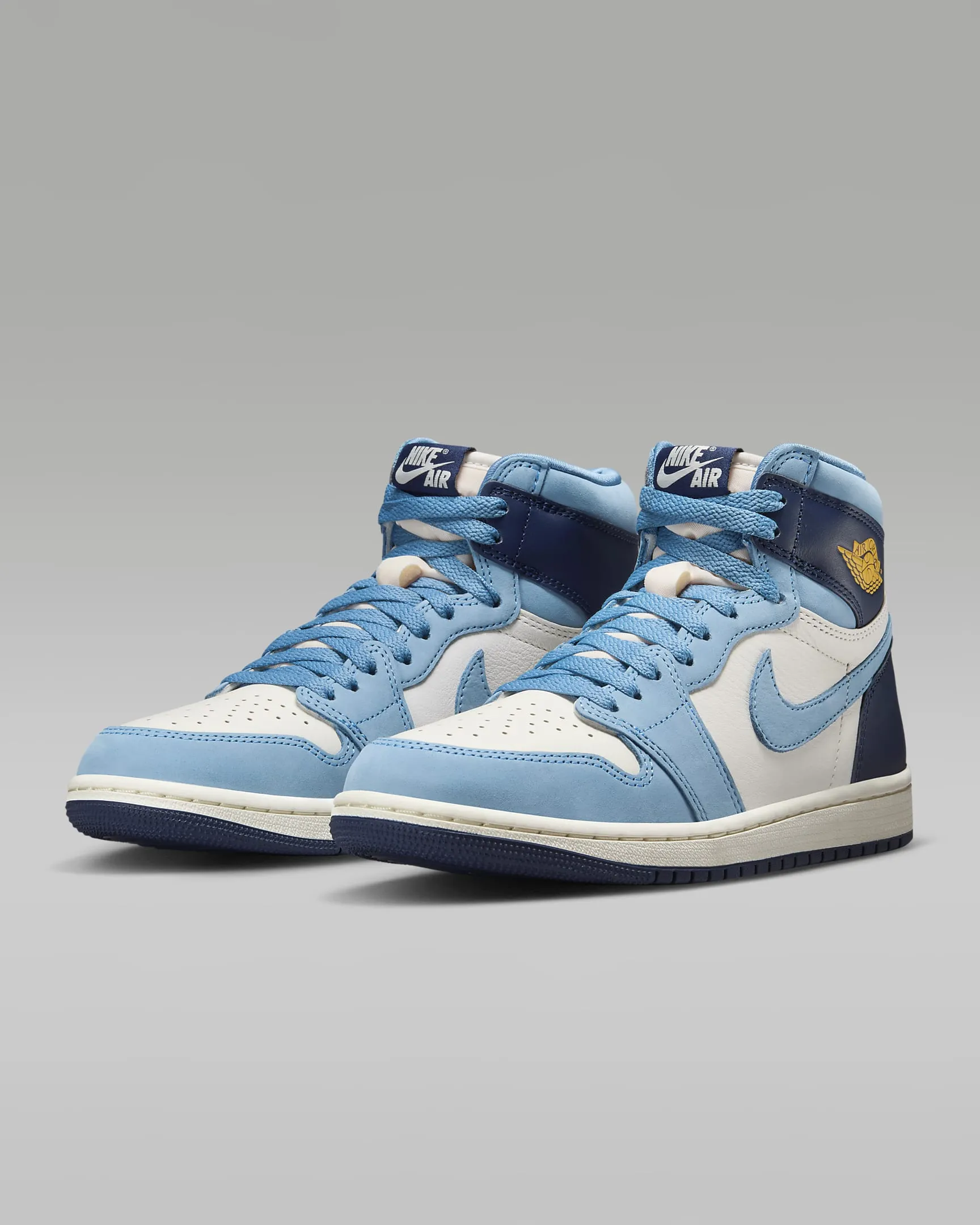 Nike Women's Air Jordan 1 High OG Shoes - University Blue / Sail / Midnight Navy / University Gold