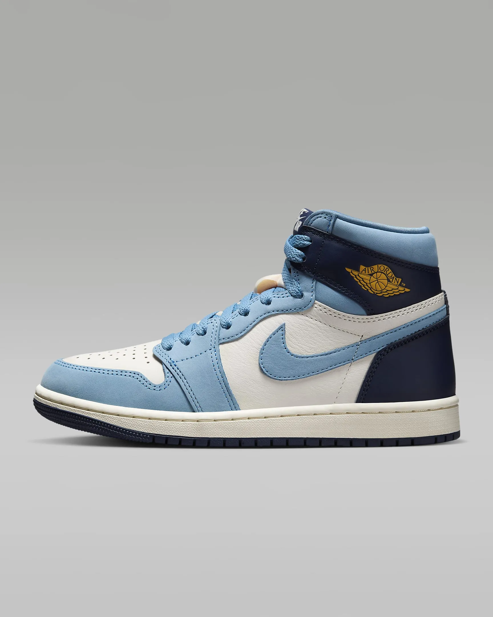 Nike Women's Air Jordan 1 High OG Shoes - University Blue / Sail / Midnight Navy / University Gold