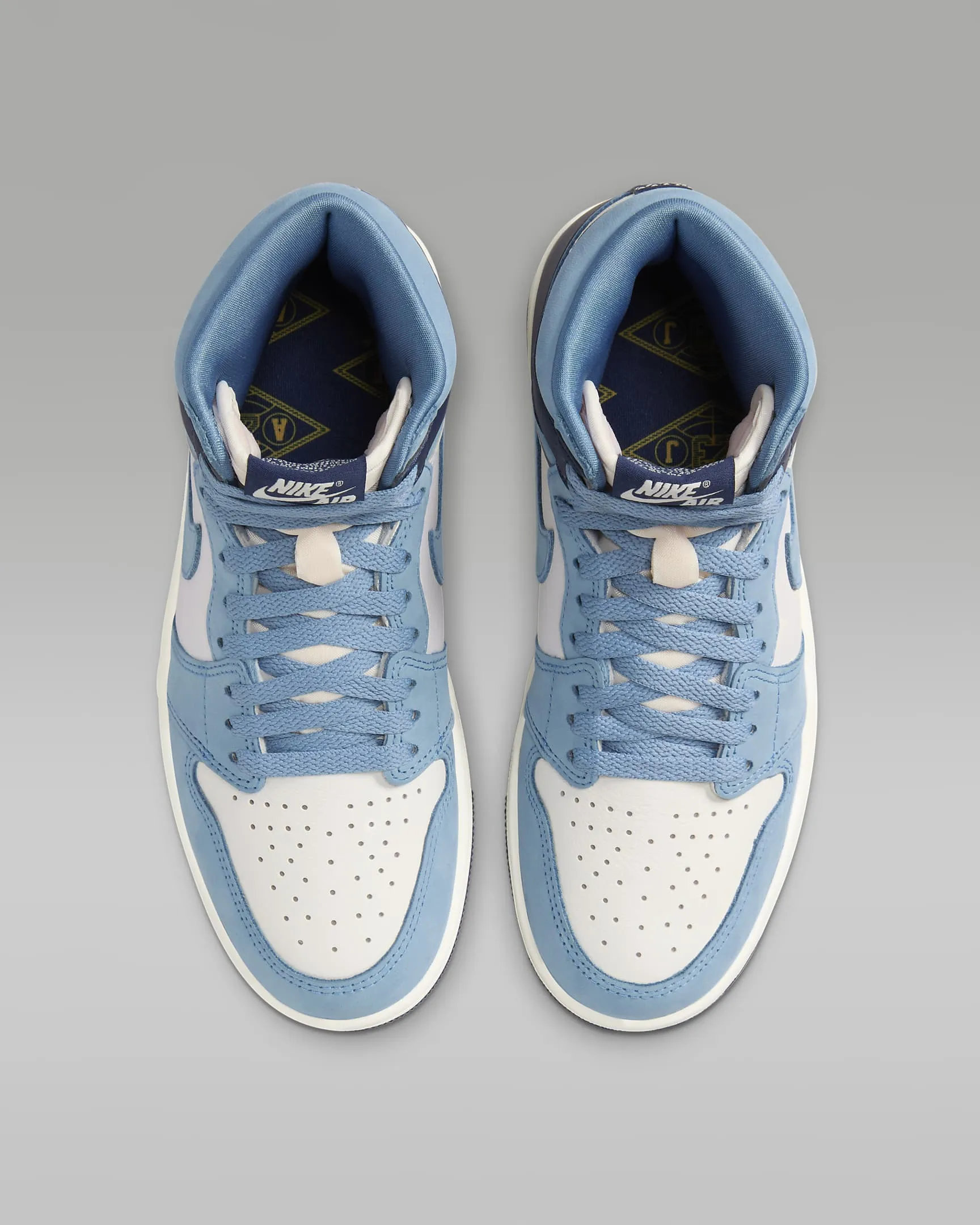 Nike Women's Air Jordan 1 High OG Shoes - University Blue / Sail / Midnight Navy / University Gold