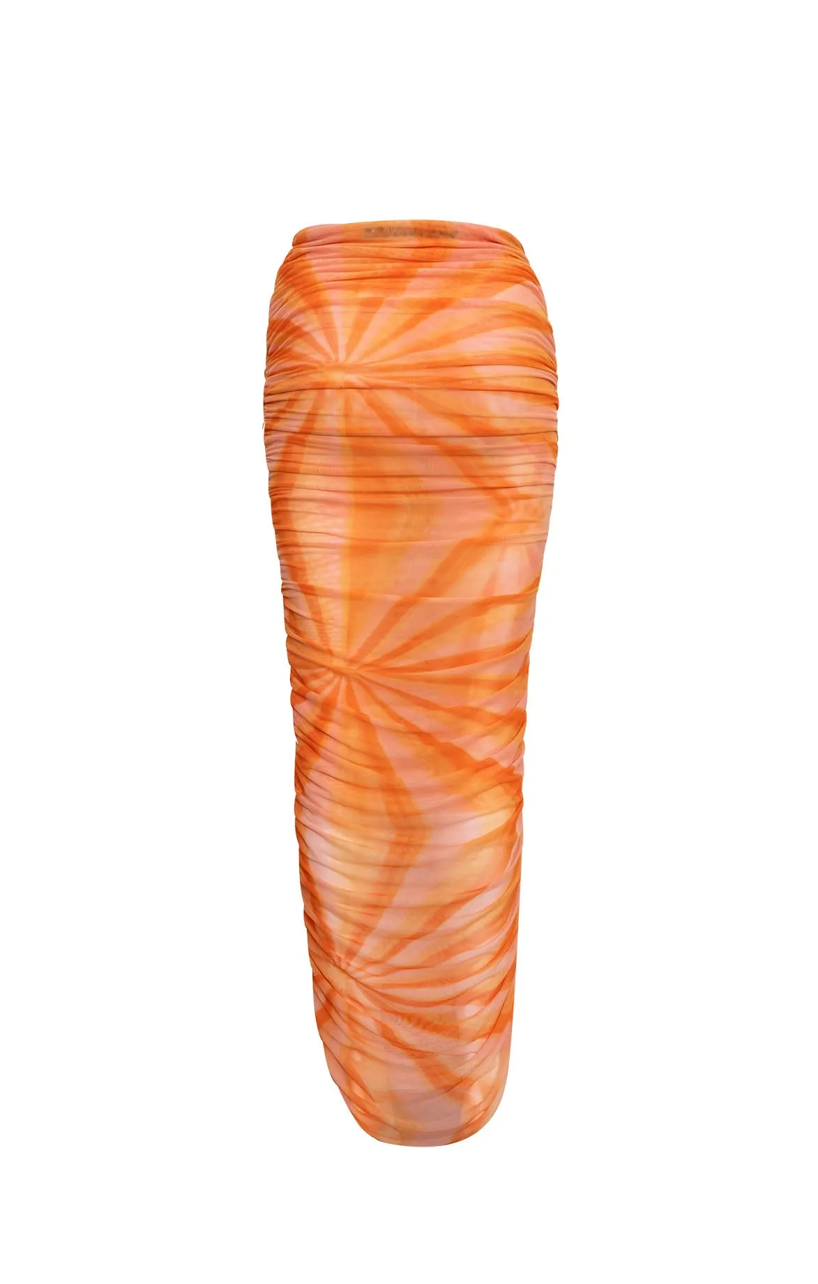 Orange Drapped Long Skirt