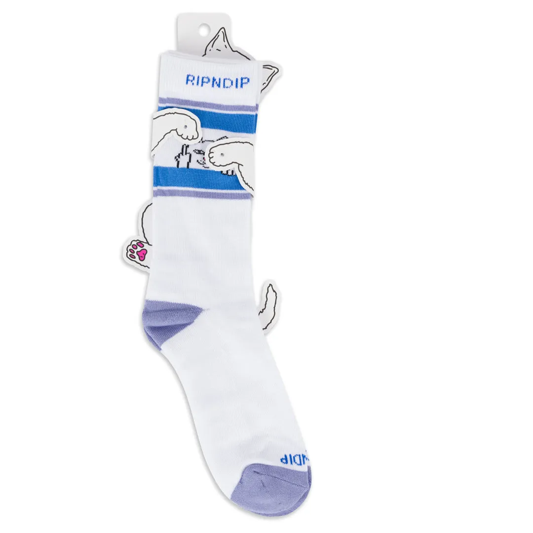 RIPNDIP PEEKING NERMAL SOCKS-WHITE