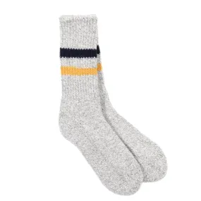 ROTOTO RETRO WINTER OUTDOOR SOCKS GRAY / NAVY / YELLOW