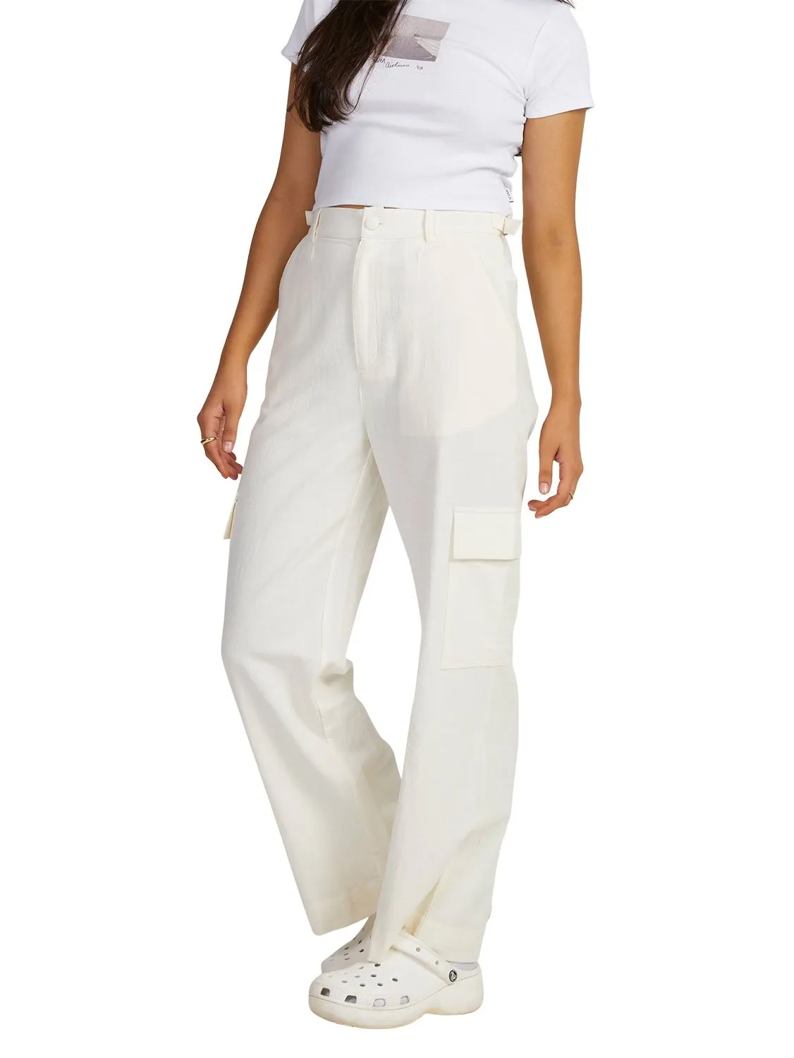 RVCA Ladies Beats Linen Cargo Pants