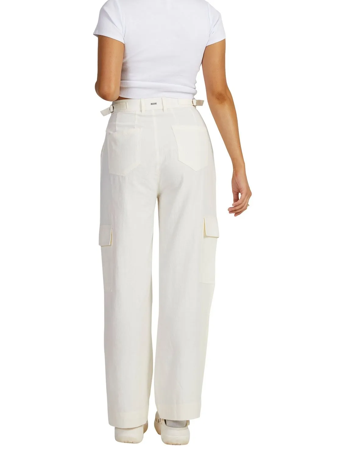 RVCA Ladies Beats Linen Cargo Pants