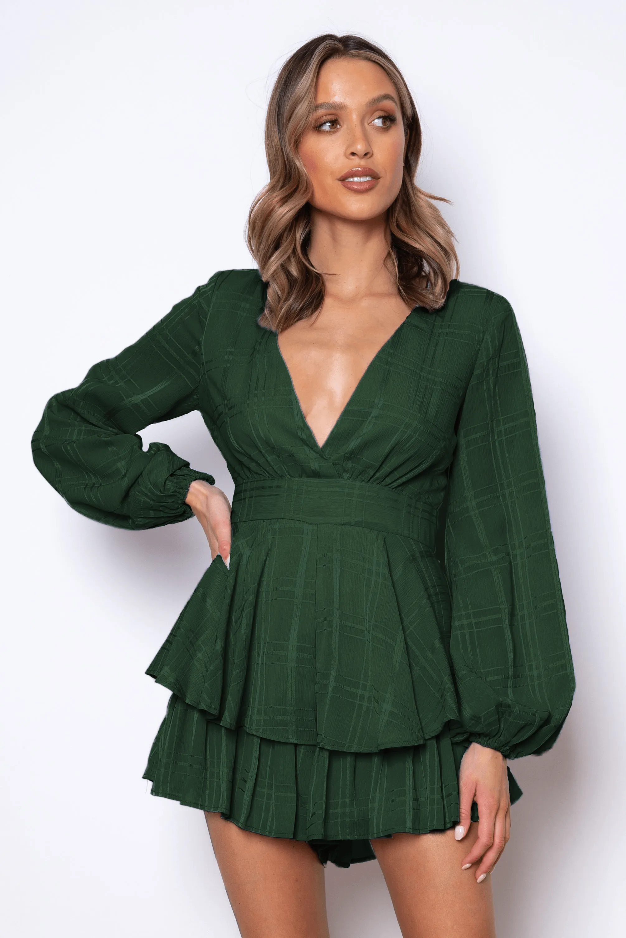 Santa Rosa Romper - Forest Green