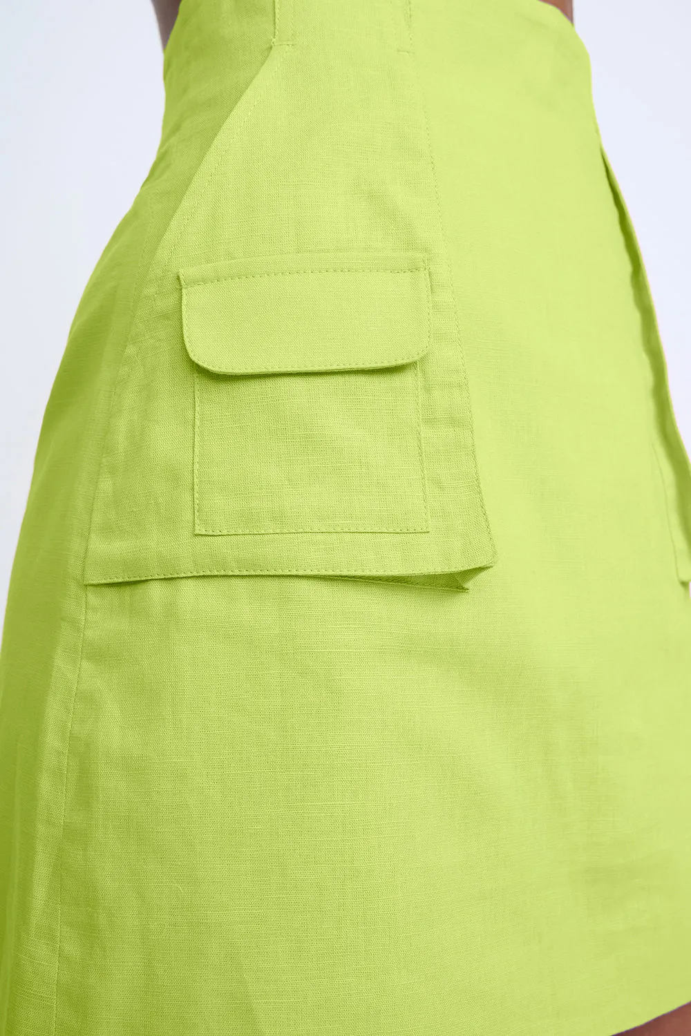 Sunny Lime Pocket Mini Skirt | Final Sale - Sunny Lime