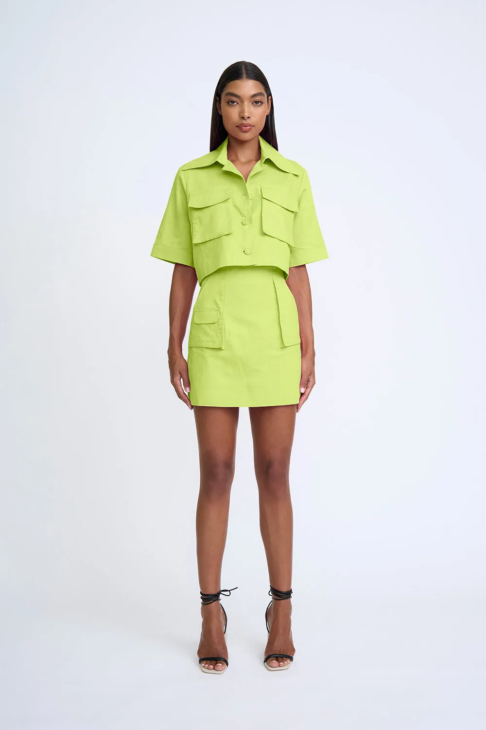 Sunny Lime Pocket Mini Skirt | Final Sale - Sunny Lime