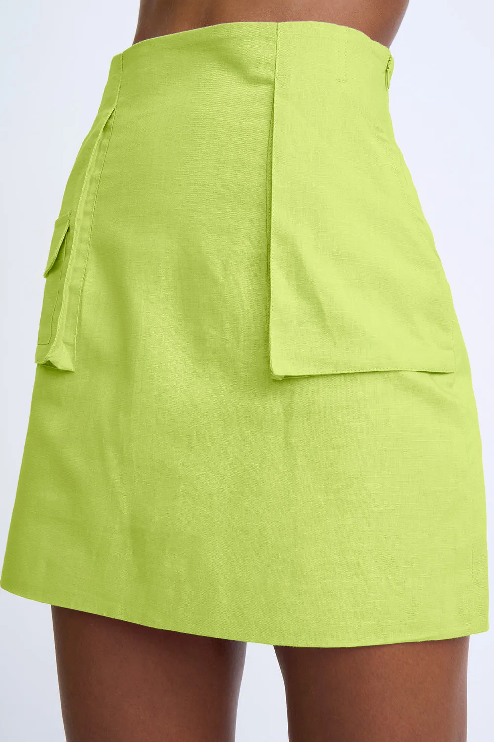 Sunny Lime Pocket Mini Skirt | Final Sale - Sunny Lime