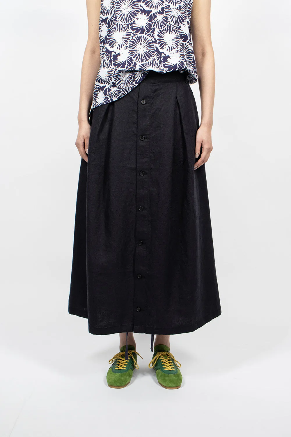 Tuck Skirt Navy Twill