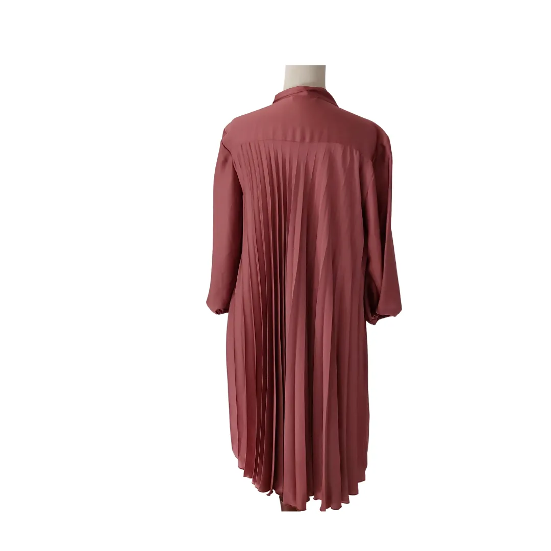 ZARA Dusty Pink Pleated Long Tunic | Pre Loved |